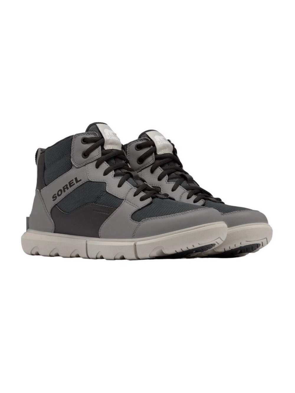 NEW Sorel Mens Size 9.5 Explorer Next Mid Grey Waterproof Outdoor Sneaker Boots